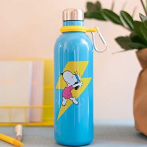 Grupo Erik Snoopy Metal Hot&Cold Bottle 500ml - 17 oz | Snoopy Gifts | Hot And Cold Water Bottle | 500ml Water Bottle | Water Bottle Metal | Cute Water Bottle