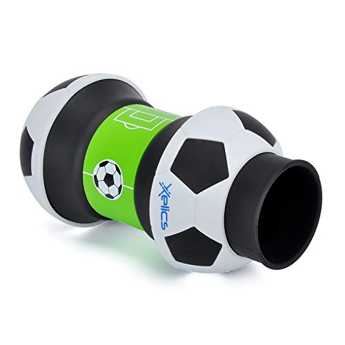 Xelics Kids Sports Water Bottle Collapsible Soccer Ball Shaped Design Reusable Drinking Cup Leak Proof Shockproof Squeezable Compact Excellent Gift Develop Children's Sports Interest 550ml/19 oz