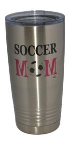 rogue river tactical funny soccer mom 20 oz. travel tumbler mug cup w/lid stainless steel hot or cold mother's day