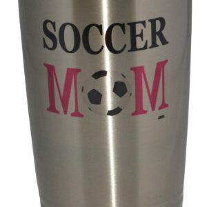 Rogue River Tactical Funny Soccer Mom 20 Oz. Travel Tumbler Mug Cup w/Lid Stainless Steel Hot or Cold Mother's Day