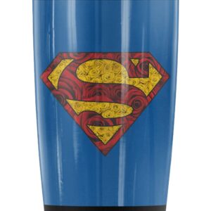 Logovision Superman Rosey Shield Stainless Steel Tumbler 20 oz Coffee Travel Mug/Cup, Vacuum Insulated & Double Wall with Leakproof Sliding Lid | Great for Hot Drinks and Cold Beverages