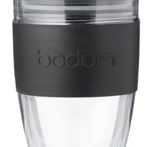 BODUM JOYCUP Travel Mug, double wall, 0.3 l, black band, Plastic