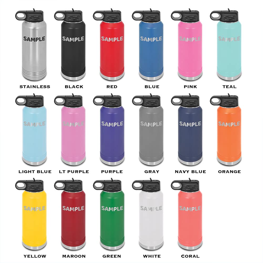 Mister Petlife Goldendoodle Dad Laser Engraved Water Bottle Customizable Polar Camel Stainless Steel Many Colors Sizes with Straw - doodle dog - 32 oz - Yellow