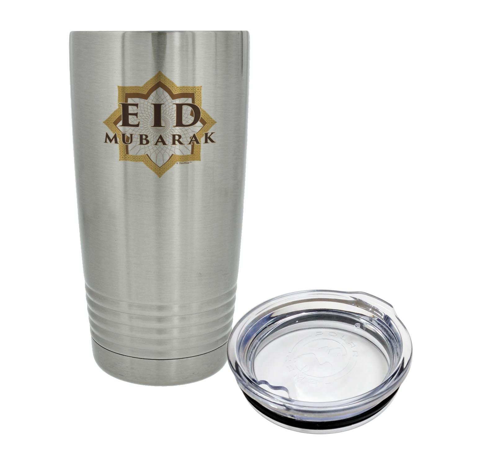 ThisWear Happy Ramadan Mubarak Decorations Eid Mubarak Have a Blessed Ramadan Eid 2 Pack 20oz Stainless Steel Insulated Tumbler Set With Lid