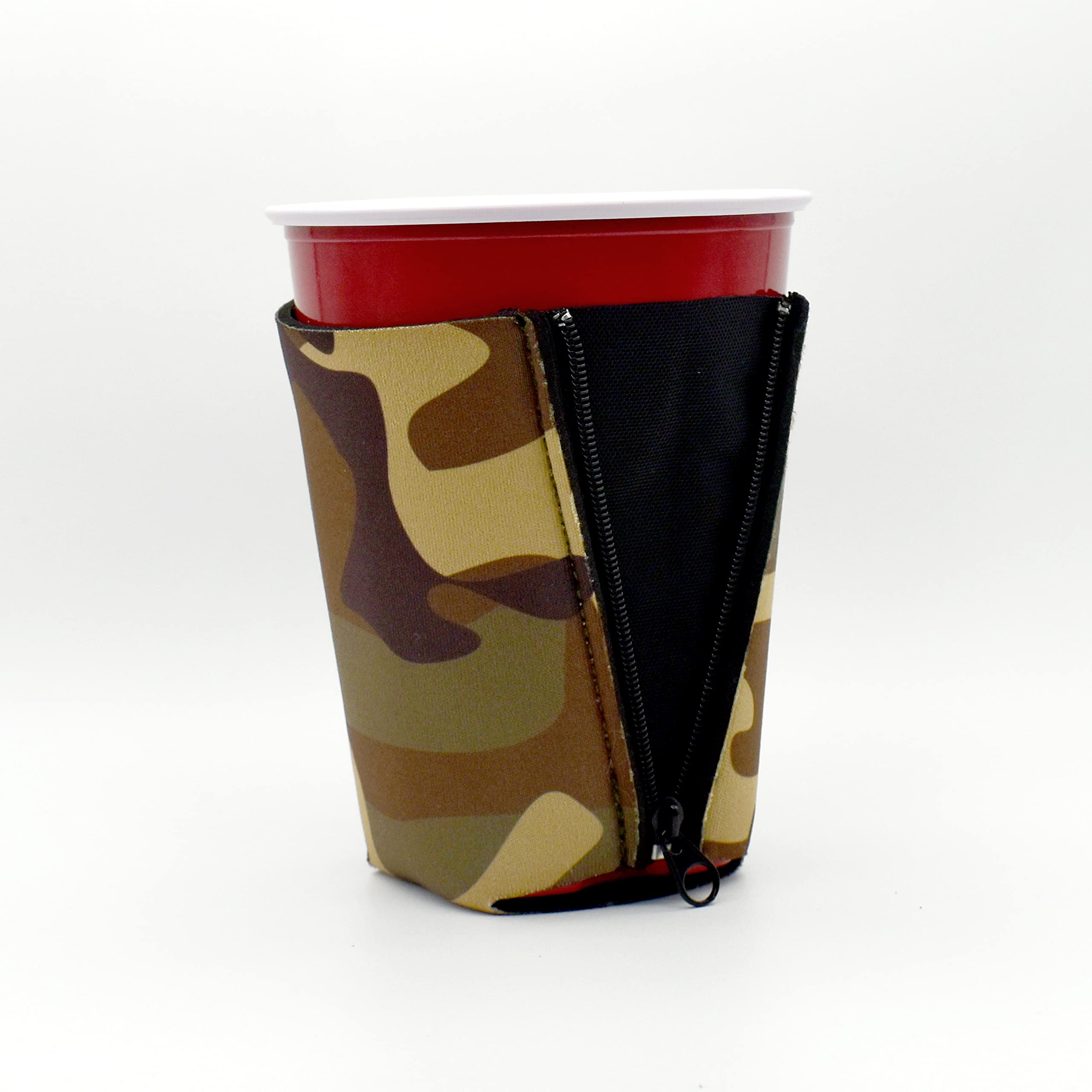 Old School Camo ZipSip Adjustable Drink Holder