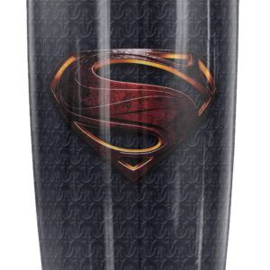 Justice League Movie Superman Logo Stainless Steel Tumbler 20 oz Coffee Travel Mug/Cup, Vacuum Insulated & Double Wall with Leakproof Sliding Lid