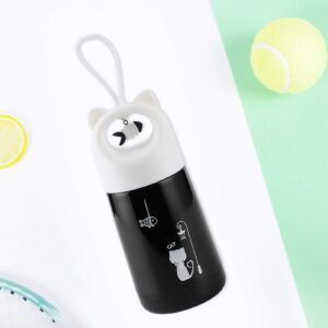 Uxsiya Animal Ear Shaped Lid Vacuum Flask Insulation Vacuum Cup for for Milk(White kitten), kitchen Home Appliances