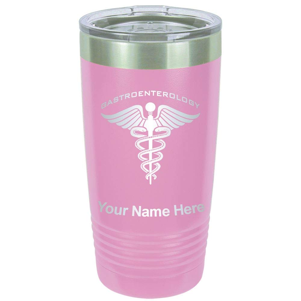 LaserGram 20oz Vacuum Insulated Tumbler Mug, Gastroenterology, Personalized Engraving Included (Light Purple)