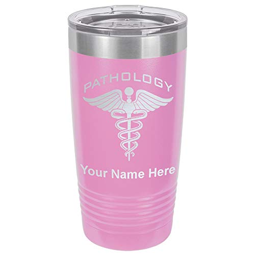 LaserGram 20oz Vacuum Insulated Tumbler Mug, Pathology, Personalized Engraving Included (Light Purple)