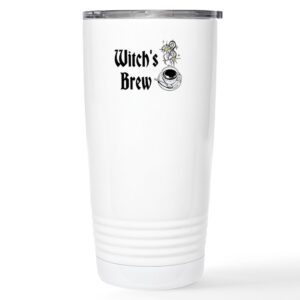 cafepress witch's brew travel cup stainless steel travel mug, insulated 20 oz. coffee tumbler