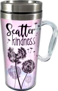 spoontiques - insulated travel mugs - acrylic and stainless steel drink cup - scaztter kindness