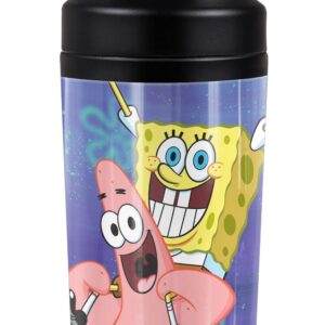 Spongebob OFFICIAL Spongebob And Patrick Cropped 18 oz Insulated Water Bottle, Leak Resistant, Vacuum Insulated Stainless Steel with 2-in-1 Loop Cap