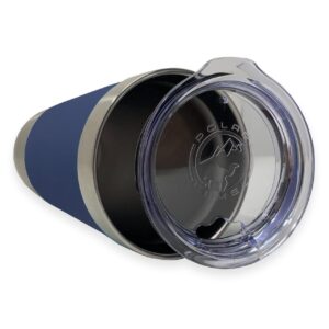 LaserGram 20oz Vacuum Insulated Tumbler Mug, Radiology, Personalized Engraving Included (Silicone Grip, Navy Blue)
