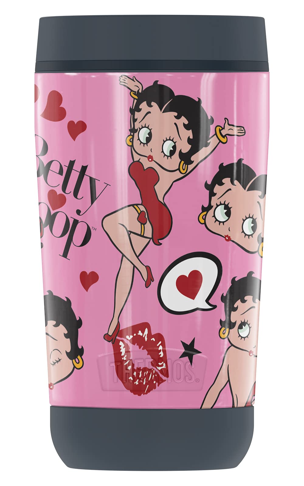 THERMOS Betty Boop Collage GUARDIAN COLLECTION Stainless Steel Travel Tumbler, Vacuum insulated & Double Wall, 12 oz.