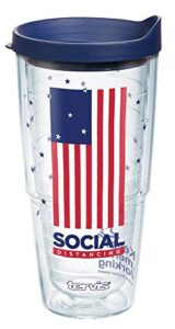 tervis social distancing usa insulated tumbler 24oz clear