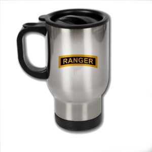 expressitbest stainless steel coffee mug with u.s. army rangers (airborne) tab