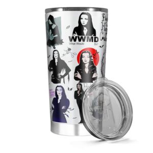 Stainless Steel Insulated Tumbler 20oz 30oz Morticia Hot Funny Travel Cups Addams Coffee Cup Cold Hot Coffee Tea Cup Wine Iced Tea Cup Travel Mug Suit For Home Office Travel