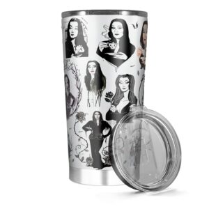 Stainless Steel Insulated Tumbler 20oz 30oz Morticia Hot Funny Travel Cups Addams Coffee Cup Cold Hot Coffee Tea Cup Wine Iced Tea Cup Travel Mug Suit For Home Office Travel