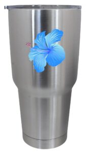 cups drinkware tumbler sticker - hibiscus flower - cool sticker decal