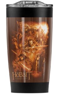 logovision the hobbit epic adventure stainless steel tumbler 20 oz coffee travel mug/cup, vacuum insulated & double wall with leakproof sliding lid | great for hot drinks and cold beverages