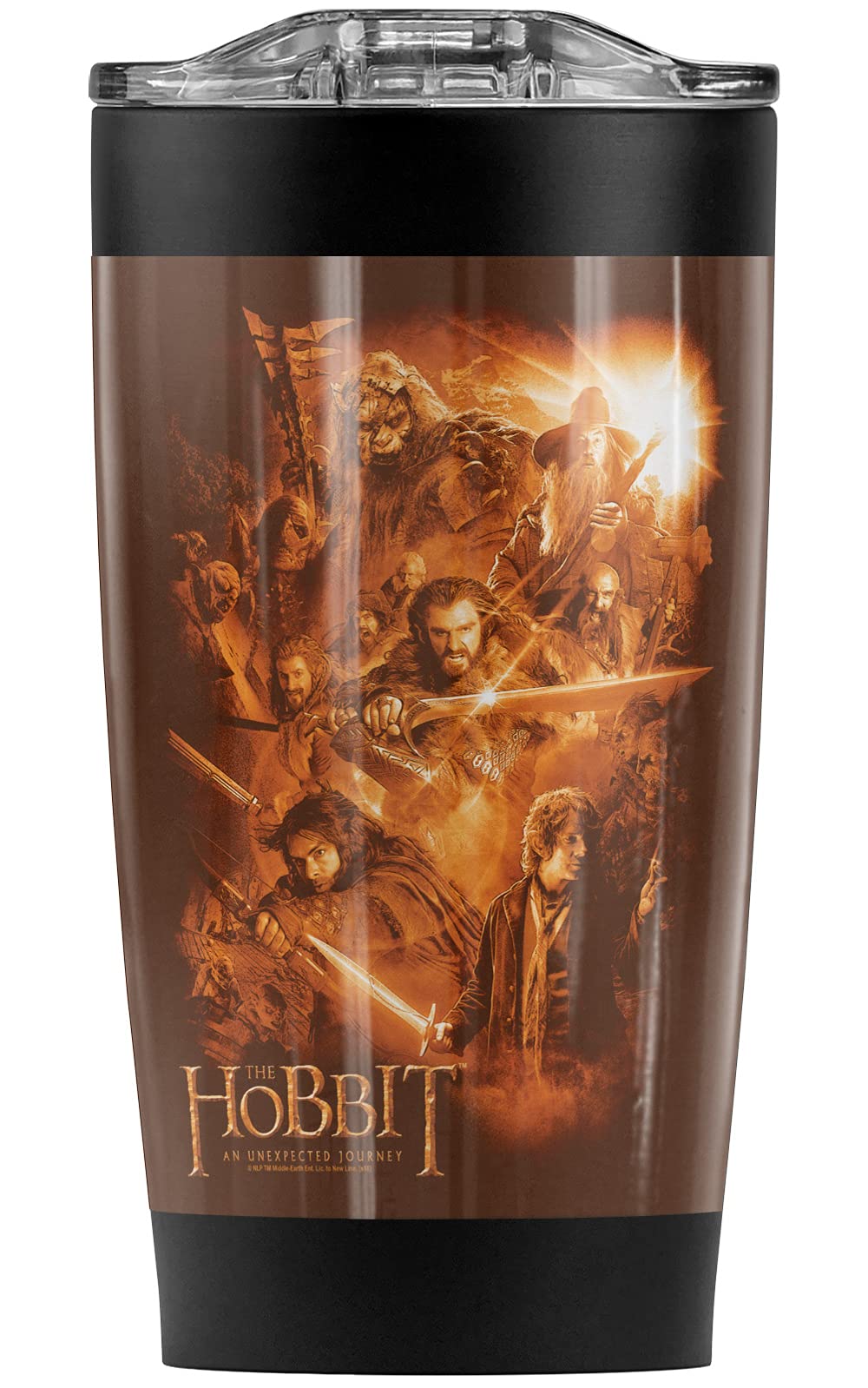 Logovision The Hobbit Epic Adventure Stainless Steel Tumbler 20 oz Coffee Travel Mug/Cup, Vacuum Insulated & Double Wall with Leakproof Sliding Lid | Great for Hot Drinks and Cold Beverages