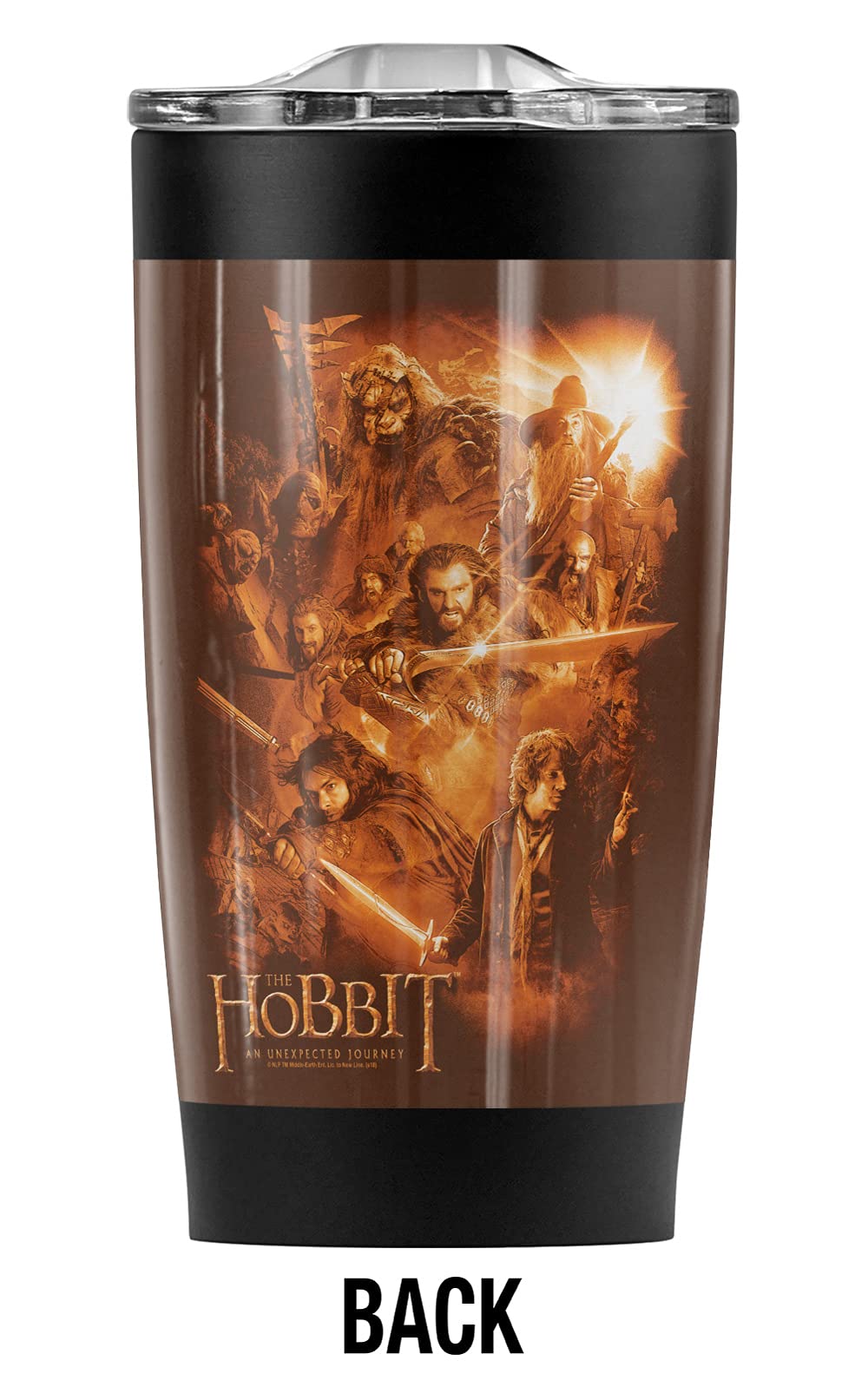 Logovision The Hobbit Epic Adventure Stainless Steel Tumbler 20 oz Coffee Travel Mug/Cup, Vacuum Insulated & Double Wall with Leakproof Sliding Lid | Great for Hot Drinks and Cold Beverages