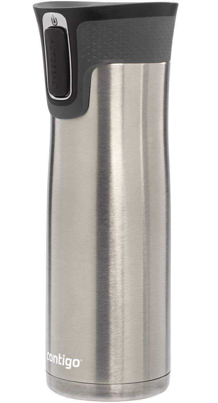 Contigo West Loop Stainless Steel Vacuum-Insulated Travel Mug with Spill-Proof Lid, Keeps Drinks Hot up to 5 Hours and Cold up to 12 Hours, 24oz Steel