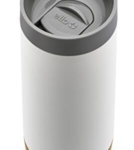 Ello Cole 16oz Vacuum Insulated Travel Coffee Mug with Leak-Proof Slider Lid and Built-in Coaster, Keeps Hot for 5 Hours, Perfect for Coffee or Tea, BPA-Free Tumbler, Grey