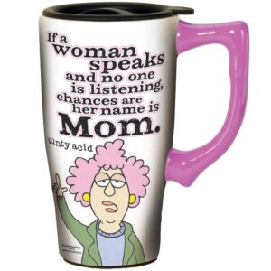 spoontiques "mom" travel mug, multicolor