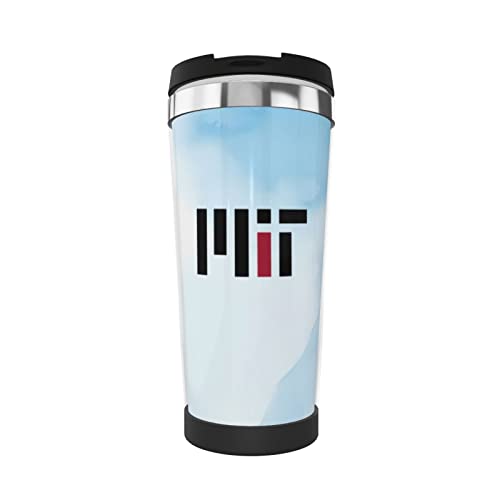 Lujzwop Massachusetts Institute Of Technology Logo Coffee Mug,Stainless Steel Double Vacuum Insulated Tumbler,Coffee Travel Mug Spill Proof With Lid,Suitable For Hot,Cold Coffee,Tea,Beer