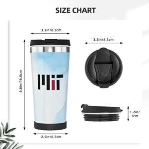 Lujzwop Massachusetts Institute Of Technology Logo Coffee Mug,Stainless Steel Double Vacuum Insulated Tumbler,Coffee Travel Mug Spill Proof With Lid,Suitable For Hot,Cold Coffee,Tea,Beer