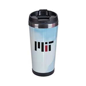 Lujzwop Massachusetts Institute Of Technology Logo Coffee Mug,Stainless Steel Double Vacuum Insulated Tumbler,Coffee Travel Mug Spill Proof With Lid,Suitable For Hot,Cold Coffee,Tea,Beer