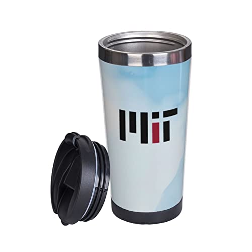 Lujzwop Massachusetts Institute Of Technology Logo Coffee Mug,Stainless Steel Double Vacuum Insulated Tumbler,Coffee Travel Mug Spill Proof With Lid,Suitable For Hot,Cold Coffee,Tea,Beer