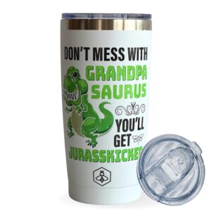 biddlebee grandpa gifts grandpa travel coffee mug tumbler w/slider lid | grandpa birthday gifts | funny grandpa cups | best grandpa, abuelo, papa, grandfather