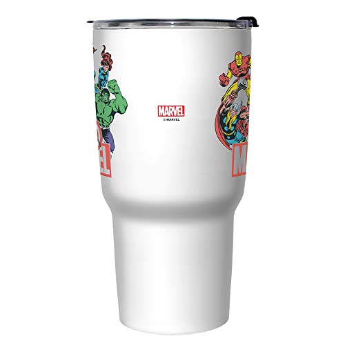 Marvel Heroes of Today 27 oz Stainless Steel Insulated Travel Mug, 27 Ounce, Multicolored