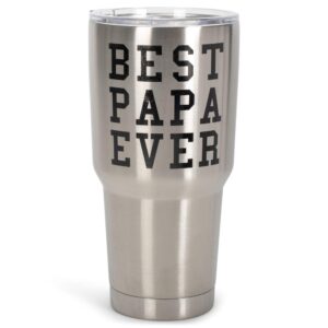 elanze designs best papa ever 30 oz stainless steel travel mug with lid