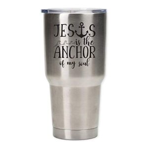 elanze designs jesus is the anchor of my soul stainless steel 30 oz travel mug with lid