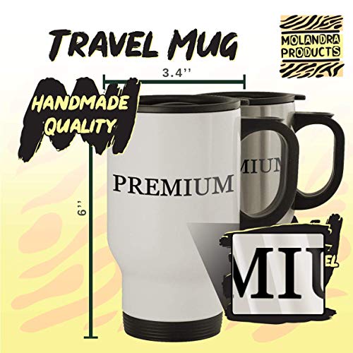 Molandra Products Kiss My Aura - 14oz Stainless Steel Travel Mug, White