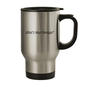 molandra products what's your damage? - 14oz stainless steel travel mug, silver