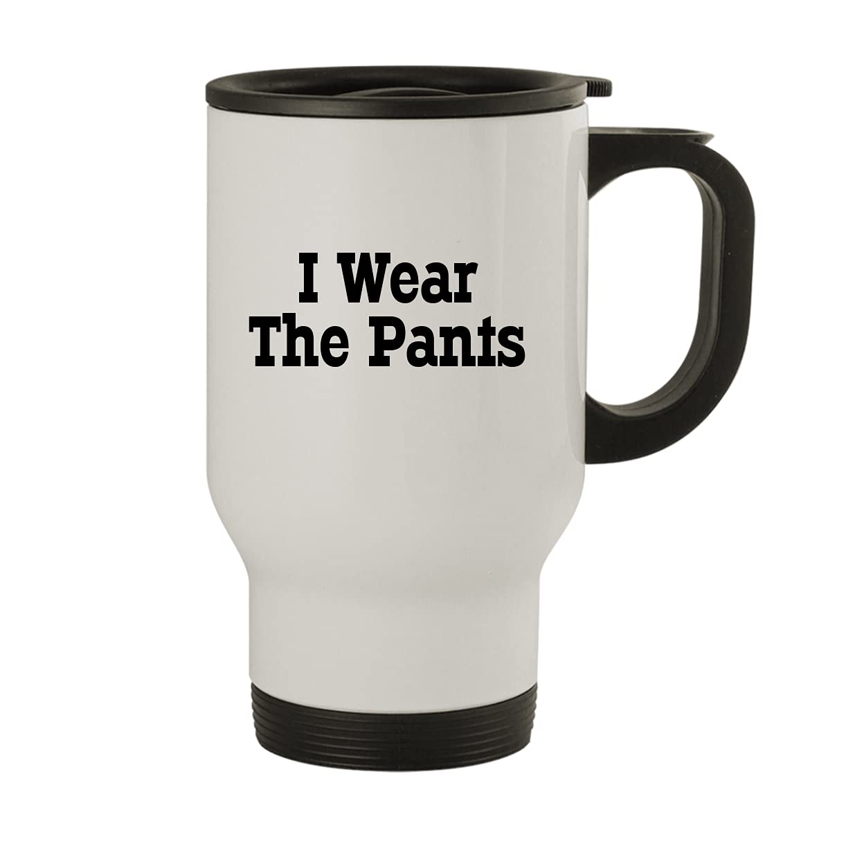 Molandra Products I Wear The Pants - 14oz Stainless Steel Travel Mug, White