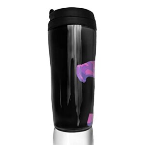 LOREBUTY Glass Band Animals Coffee Mug With Lids 12oz Insulated Car Mugs Double Wall Vacuum Reusable Travel Coffee Cup For Hot/Ice Drinks Coffee Teas