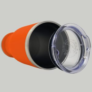 LaserGram 14oz Vacuum Insulated Pilsner Mug, Dragon, Personalized Engraving Included (Orange)