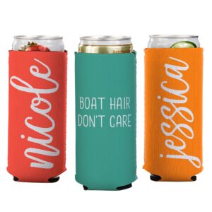 personalization universe scripty style personalized slim can cooler