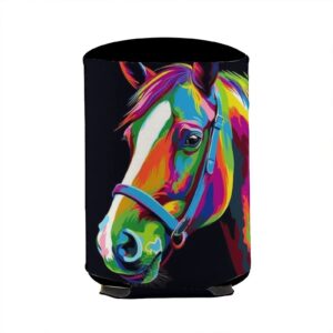 2 PCS Colorful Horse Art Can Cooler Party Gift Beer Drink Coolers Coolies