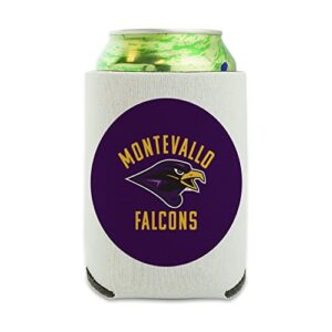 university of montevallo falcons logo can cooler - drink sleeve hugger collapsible insulator - beverage insulated holder