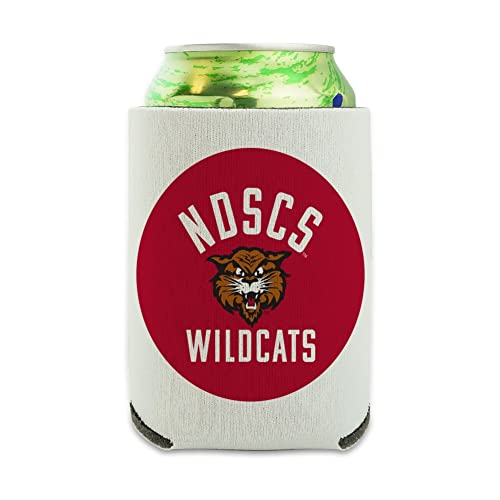 North Dakota State College of Science Wildcats Logo Can Cooler - Drink Sleeve Hugger Collapsible Insulator - Beverage Insulated Holder