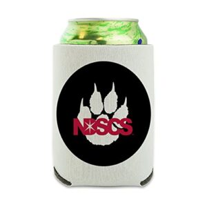 north dakota state college of science secondary logo can cooler - drink sleeve hugger collapsible insulator - beverage insulated holder