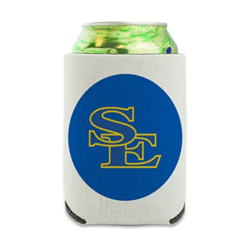 Southeastern Oklahoma State University Primary Logo Can Cooler - Drink Sleeve Hugger Collapsible Insulator - Beverage Insulated Holder