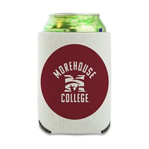 morehouse college maroon tigers logo can cooler - drink sleeve hugger collapsible insulator - beverage insulated holder