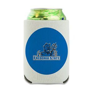 fredonia state university primary logo can cooler - drink sleeve hugger collapsible insulator - beverage insulated holder